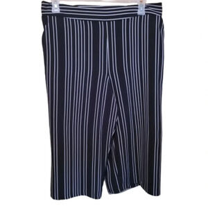 Coldwater Creek Black/White Striped Culottes